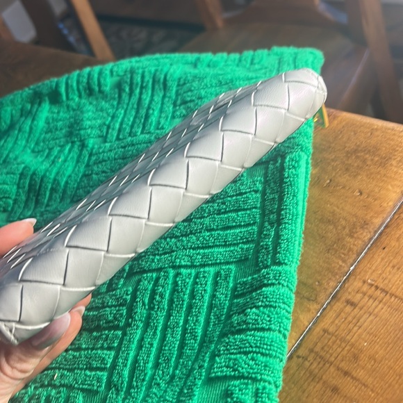 BOTTEGA VENETA Intrecciato Zip Around Wallet Long Wallets authentic Grey - Picture 8 of 13